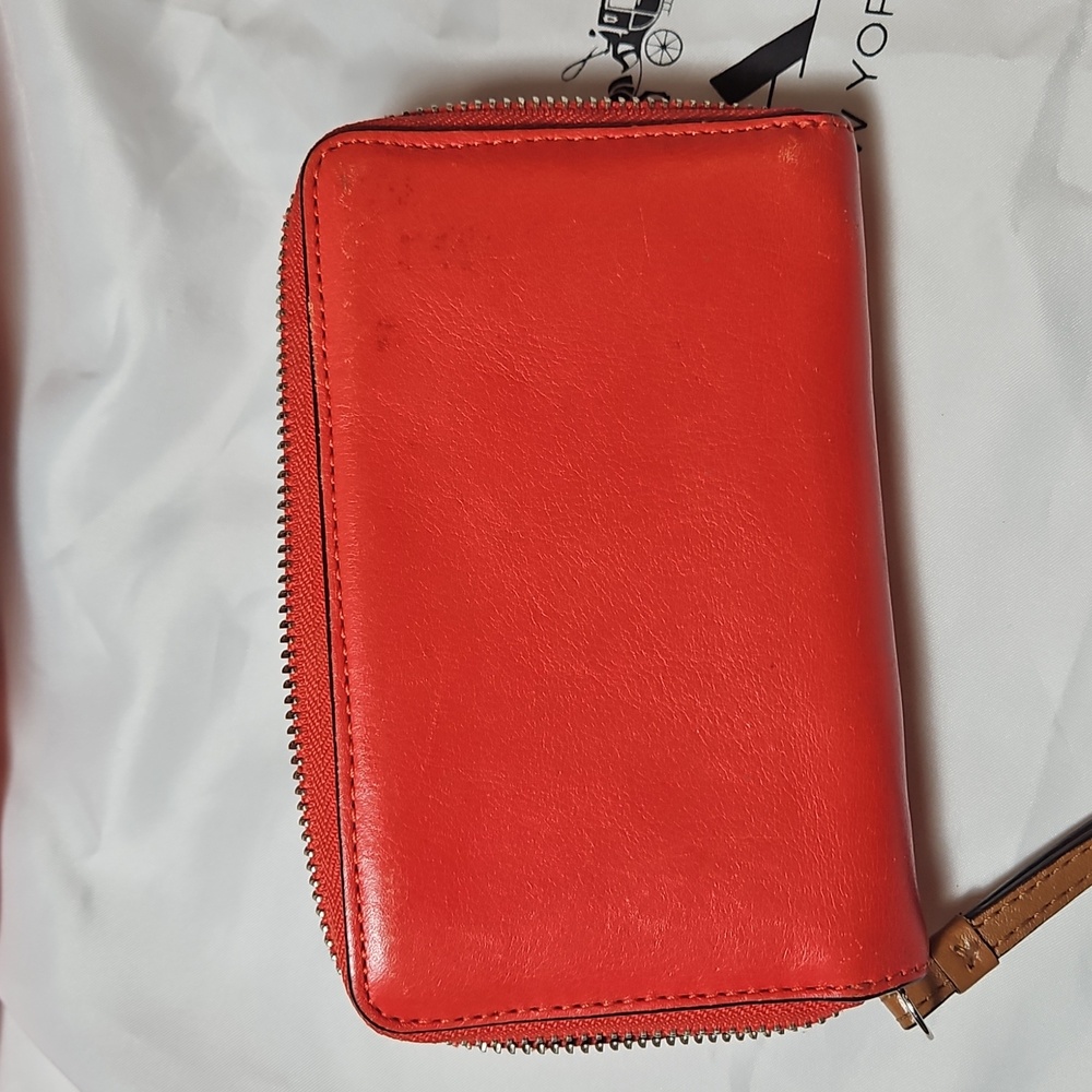 COACH - Colorblock Tote and Matching Wallet Set - Orange/Tan/Navy - Picture 9 of 13